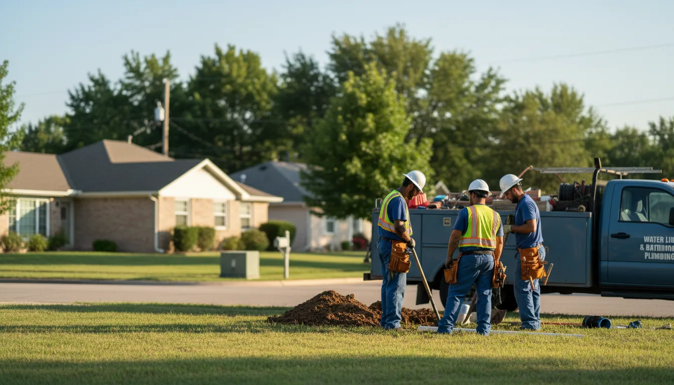 Residential water line and bathroom plumbing service in Fairview, NJ